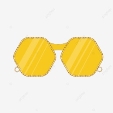 Cartoon Personality Hexagon Yellow Triangle Decorative Glasses, Cartoon  Glasses, Personalized Glasses, Hexagonal Glasses PNG and Vector with  Transparent Background for Free Download